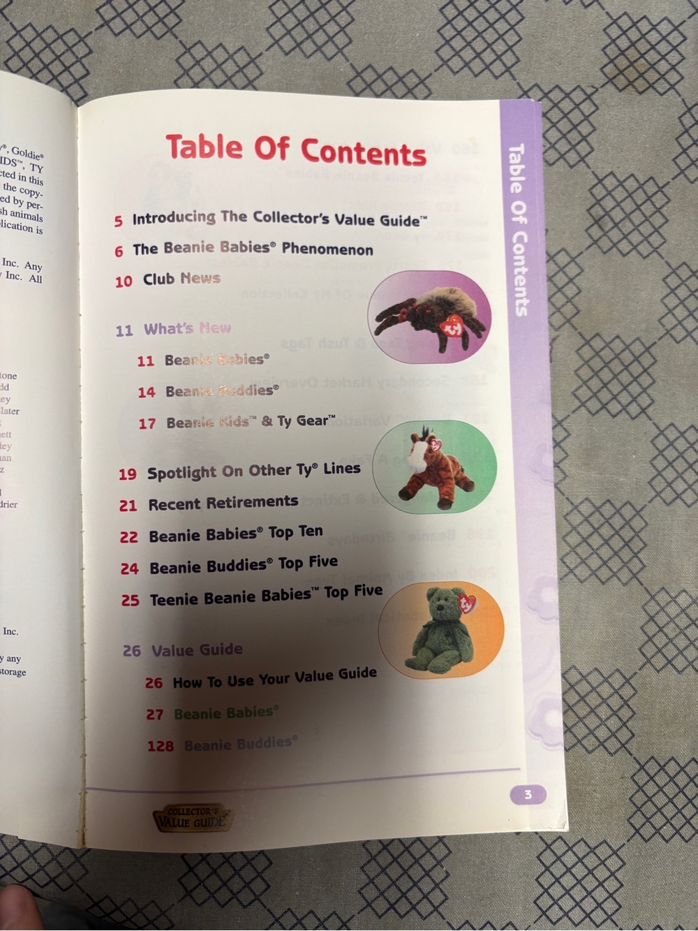 Ty Table of Contents Page with Purple Accent and Multicolor Illustrations - Picture 2 of 8